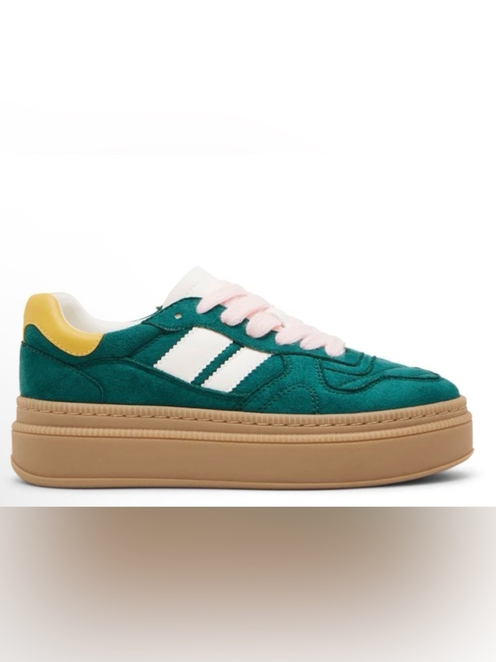 Madden Girl Teal Suede Platform Sneaker